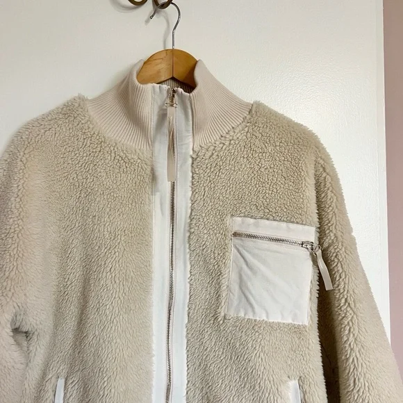 Varley Marney Oversized Fuzzy Jacket Fleece Sherpa - Picture 9 of 16